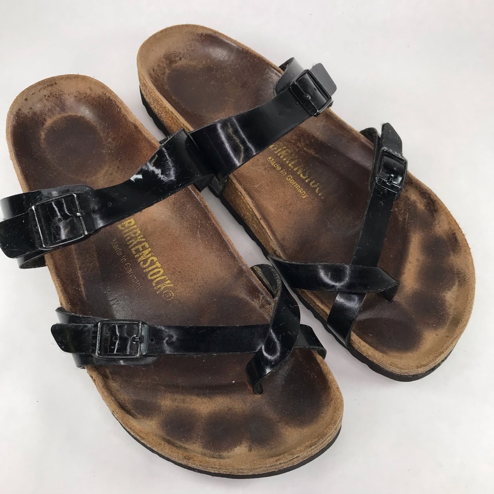 Birkenstock Mayari Black Patent Birko-Flor Sandal